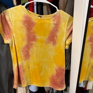 Free people top, XS, velvet type fabric, good condition